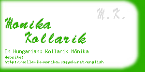 monika kollarik business card